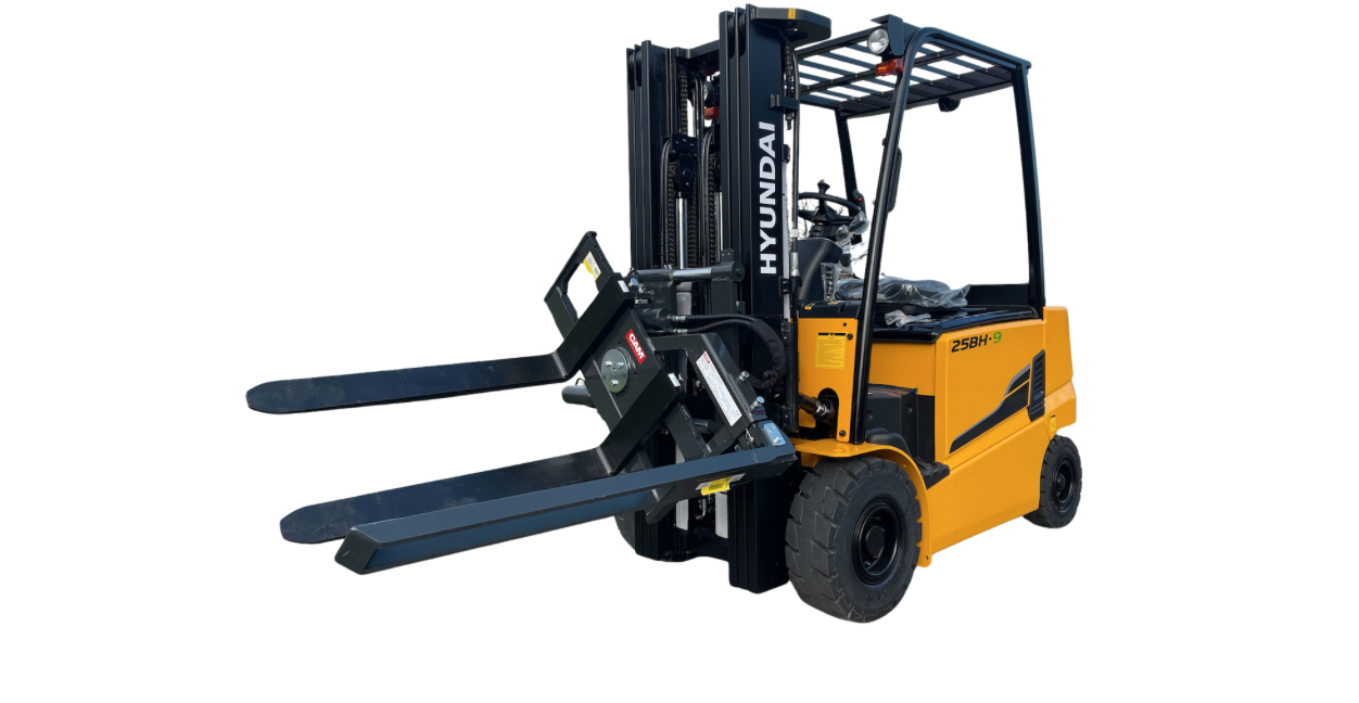 Vorkenrotator op Hyundai heftruck — voorzetapparatuur