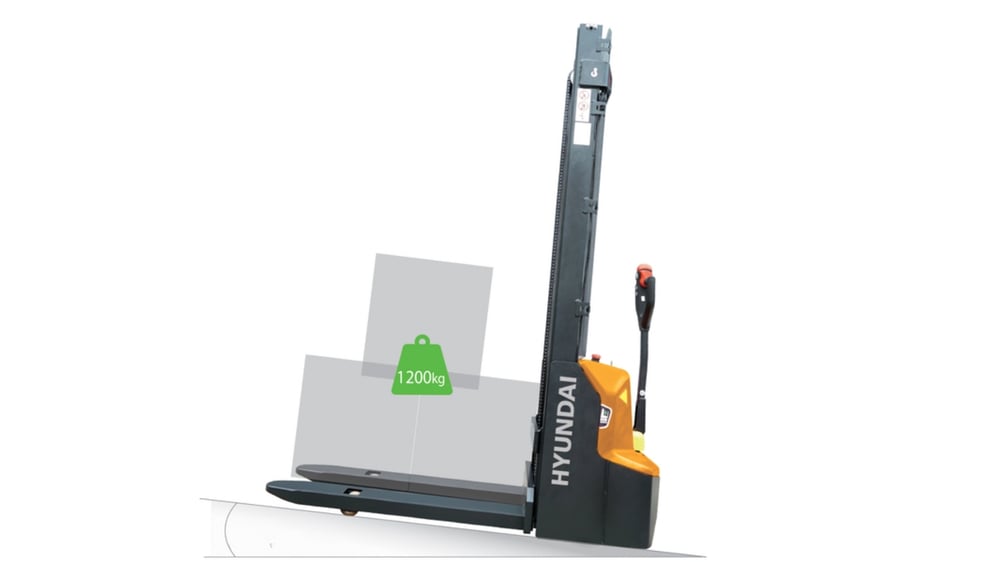 Compacte stapelaar 1,2 ton huren: Hyundai 12ES-XB